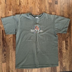 VINTAGE Utah Shirt Mens Medium Green National Parks Moab Arches Embroidered