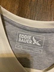 NEW Eddie Bauer Mens XL Waffle Knit Ivory Thermal Long Sleeve Crewneck Shirt