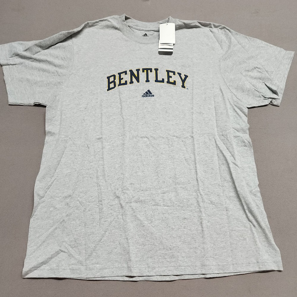 Adidas Bentley University T-Shirt 2Xl Cotton Blend Short Sleeve Gray Adult 165