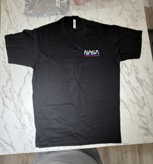 Zuni Sportswear NASA Embroidered Logo Black Men’s XL Short Sleeve Crew Tee