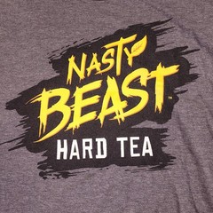 District T-Shirt Men’s Heather Grey S Nasty Beast Hard Tea Tri-Blend Monster