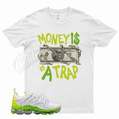 White TRAP Shirt for N Vapormax Plus Tennis Ball Electric Green Volt Lime