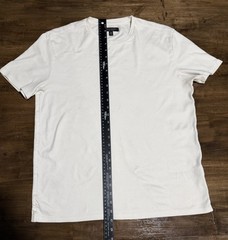 Banana Republic Luxury Touch White Cotton Knit Logo Crewneck Men’s T-Shirt M