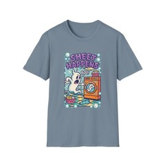 Unisex Softstyle T-Shirt Ghost Laundromat Washing Machine Funny