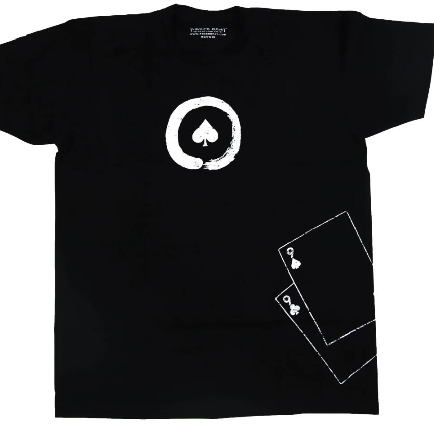 Authentic Poker Brat Phil Hellmuth Mens XL Black Poker Zen Shirt Texas Holdem