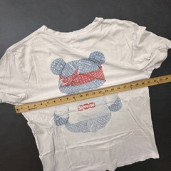 Supreme T Shirt Mens XL (Fits Large) White LV Bear Streetwear Made in USA Grunge