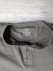 SONOMA Shirt Men’s Size S green long Sleeve Micro Waffle Round Henley