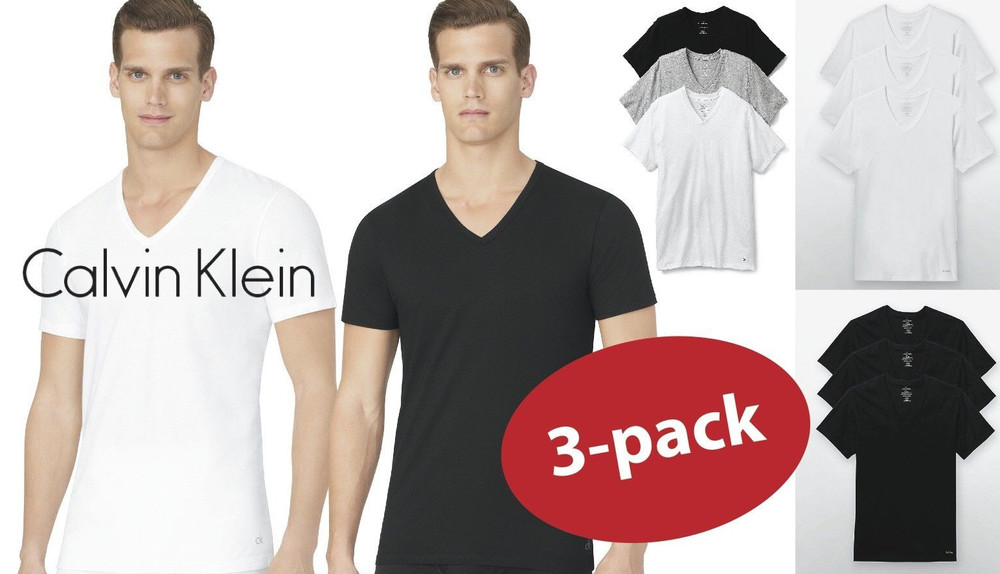 New Calvin Klein Men`s 3-Pack V-neck T-shirt VARIETY!!!
