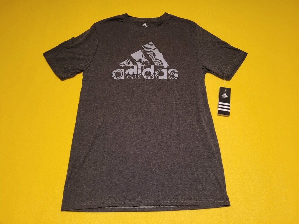 Adidas Mens Go To Performance Tee Shirt Small D. Gray NWT FREE SHIPPING