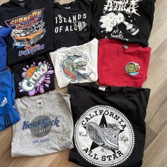 Lot Of 10 Y2K Skate Band Music Streetwear T Shirt Lot Graphic Print Multi Color
