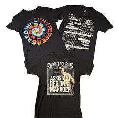MIXED LOT OF 5 Men’s M Various T Shirts Rock/Beer/Dwight Schrute SEE DESCRIPTION