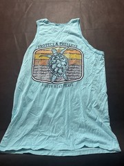 ComfortWash Men’s Blue M Cotton Knit Tank Top Protect & Preserve Hilton Head