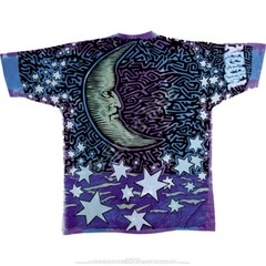 SUN MOON-Stars-2 Sided TIE DYE T-SHIRT S,M,L,XL,XXL-3X,4X,5X,6X Horoscope,UNIQUE