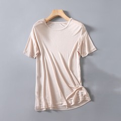 Men’s 50% Silk 50% Viscose T-Shirts Short Sleeve Crew Neck undershirt SS201