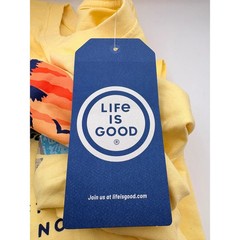 NWT-Life is Good Men’s Crusher Tee Yellow Sea Turtle Graphic T-Shirt-Choose Size
