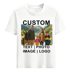 Heat Transfer Custom Tee Personalized Text Photo Logo Unisex Design