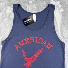 Rugby Imports American Rugby Tank Top Navy Blue Red Graphic XS 100% COTTON