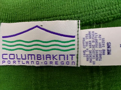 VTG 80s 90s COLUMBIAKNIT Henley T-Shirt Men’s Size M Green Ribbed USA MADE ~NEW*