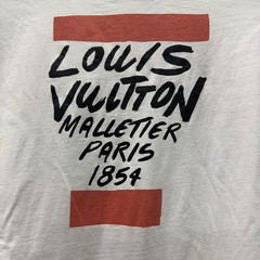 Louis Vuitton T-Shirt Mens Large Malletier Paris 1854 White Graphic Tee
