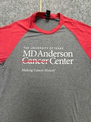 District Perfect Tri T-Shirt Mens Size M Heather Gray Red Collar Trim T Shirt