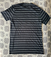 BDG Slim Fit Men’s Crew Neck T-Shirt Striped L Black & Gray