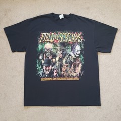 Vintage Y2K Field Of Screams Sz XL Mens Black Haunted Attraction T-Shirt Horror