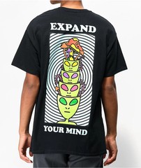 A-Lab Mens Expand Your Mind Minds Expanded Black T-Shirt New S-2XL