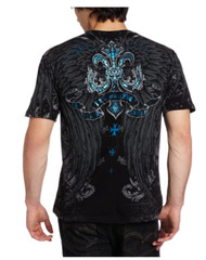 Xtreme Couture by Affliction Men’s T-Shirt SANDSTONE Black Biker Cross S-5XL