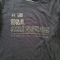 Under Armour Shirt Mens Large Black USA One Nation Flag Graphic Tee Patriotic