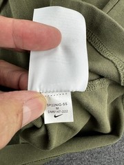 Nike Sportswear T Shirt Size Medium Olive Green Mesh Back Pleated VTG Inspired