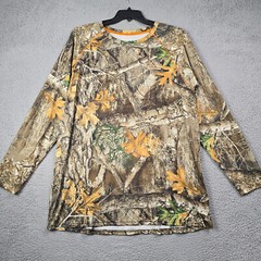 REALTREE Edge CAMO SHIRT Mens Extra Large XL BROWN Long Sleeve HUNTING HIKING