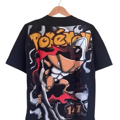 Pokemon Pocket Monsters Alakazam 141 Faded Black T-Shirt Nostal Tag Size XL