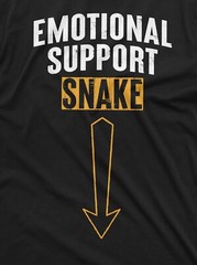 Funny Humorous T-Shirt Emotional Support Snake Tee Funny Adult Joke T-Shirt