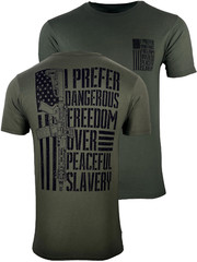 Howitzer Style Men’s T-Shirt Freedom Over Military Grunt MFG