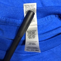 Gildan Ultra Cotton T-Shirt Mesn 4XL Royal Blue Long Sleeve Basic Crew Neck NWOT