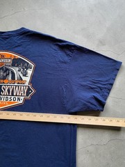 Harley-Davidson Men T-Shirt XL Regular Fit Navy Blue Cottton Tee Vintage Biker