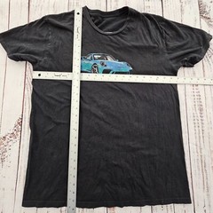 The Manual is Back Sports Car Black Short Sleeve Cotton T-Shirt Men’s L