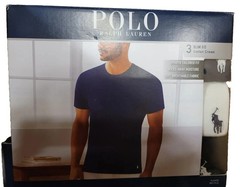 New Polo Ralph Lauren Men’s Size XL Slim Fit Crew-Neck 3 Pack T-Shirts NIB