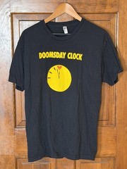 VTG SUPERMAN DOOMSDAY CLOCK BLACK T-SHIRT SIZE XL 2001 DC Comics Extra Large