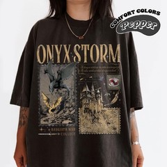 Onyx Storm Comfort Color T-Shirt Fourth Wing Series Shirt Dragon Rider Boo