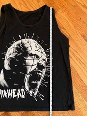 Hellraiser Pinhead Tank Top Black Shirt Size Med/Large Horror Movie READ BELOW