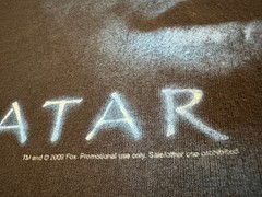 Vintage 2000s 2009 Avatar Movie RealD 3D Promotional Theatre Release T-Shirt XL