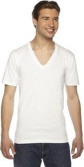 2456W American Apparel Unisex Fine Jersey Short-Sleeve V-Neck