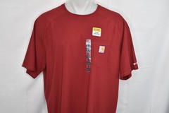 NWT CARHARTT FORCE 2XLT Men’s Relaxed Fit Short Sleeve Pocket Tee Red