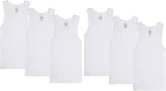 6-12 Pack Mens Tank Top 100% Cotton A-Shirt Wife Beater Undershirts Size S-2XL