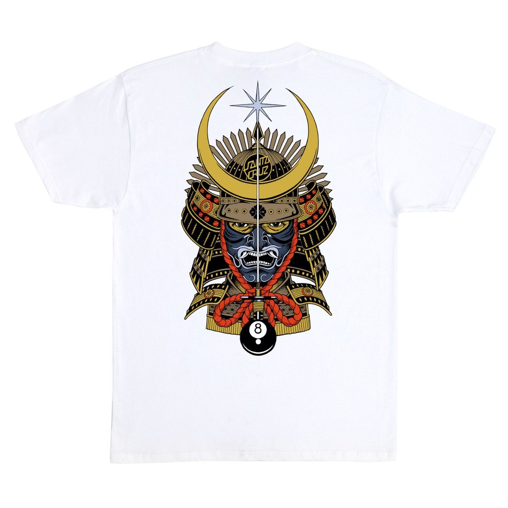 Santa Cruz Erick Winkowski SAMURAI Skateboard T Shirt WHITE