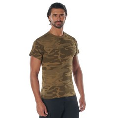 Men’s Coyote Camo T-Shirt Poly Cotton Standard Fit Tee