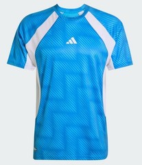 adidas Men’s TECH TEE Q2 Ray blue/White/PRINT Size M Sealed