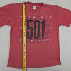 Vintage Levi’s 501 Shirt Mens XL Red Spellout Single Stitch Spellout Distressed