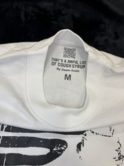 White Warning T-Shirt That’s a Awful Lot of Cough Syrup, Size M